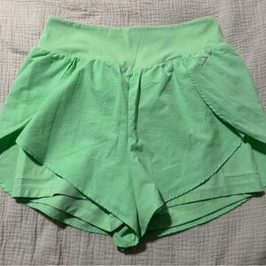 Gymshark 2-IN-1 Vibrant Green Women's Running Shorts